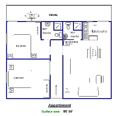 Appartement de vacances �/en/au Flic en Flac (Black River)ou appartement ou maison de vacances