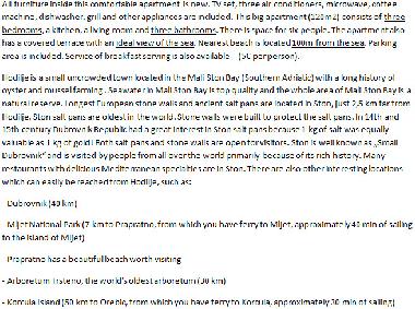 Appartement de vacances /en/au Hodilje (Dubrovacko-Neretvanska)ou appartement ou maison de vacances