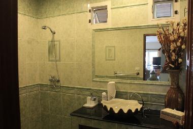 Salle de bain avec lavabo , douche et WC