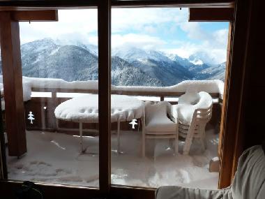 Vue du salon en hiver