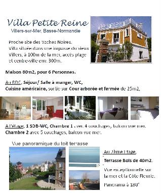 Villa /en/au VILLERS SUR MER (Calvados)ou appartement ou maison de vacances