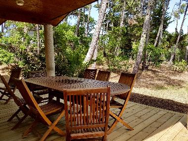 Terrasse en partie couverte, repas  l