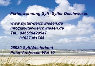 Appartement de vacances /en/au Westerland (Nordfriesische Inseln)ou appartement ou maison de vacances