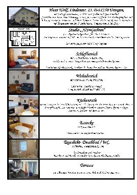 Appartement de vacances /en/au Usingen - Wernborn (Taunus / Frankfurt)ou appartement ou maison de vacances